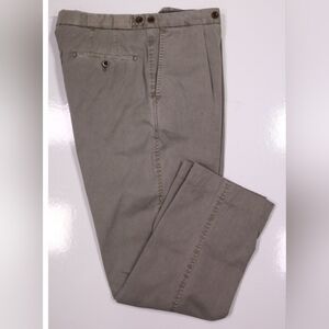 Sid Mashburn Garment-Dyed Pleated Sport Trouser Light Olive color
